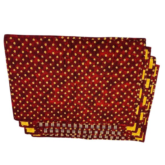 Oversize Christmas Quilted Placemats Set Of 4 Santa & Reindeer Design - Picture 3 of 6